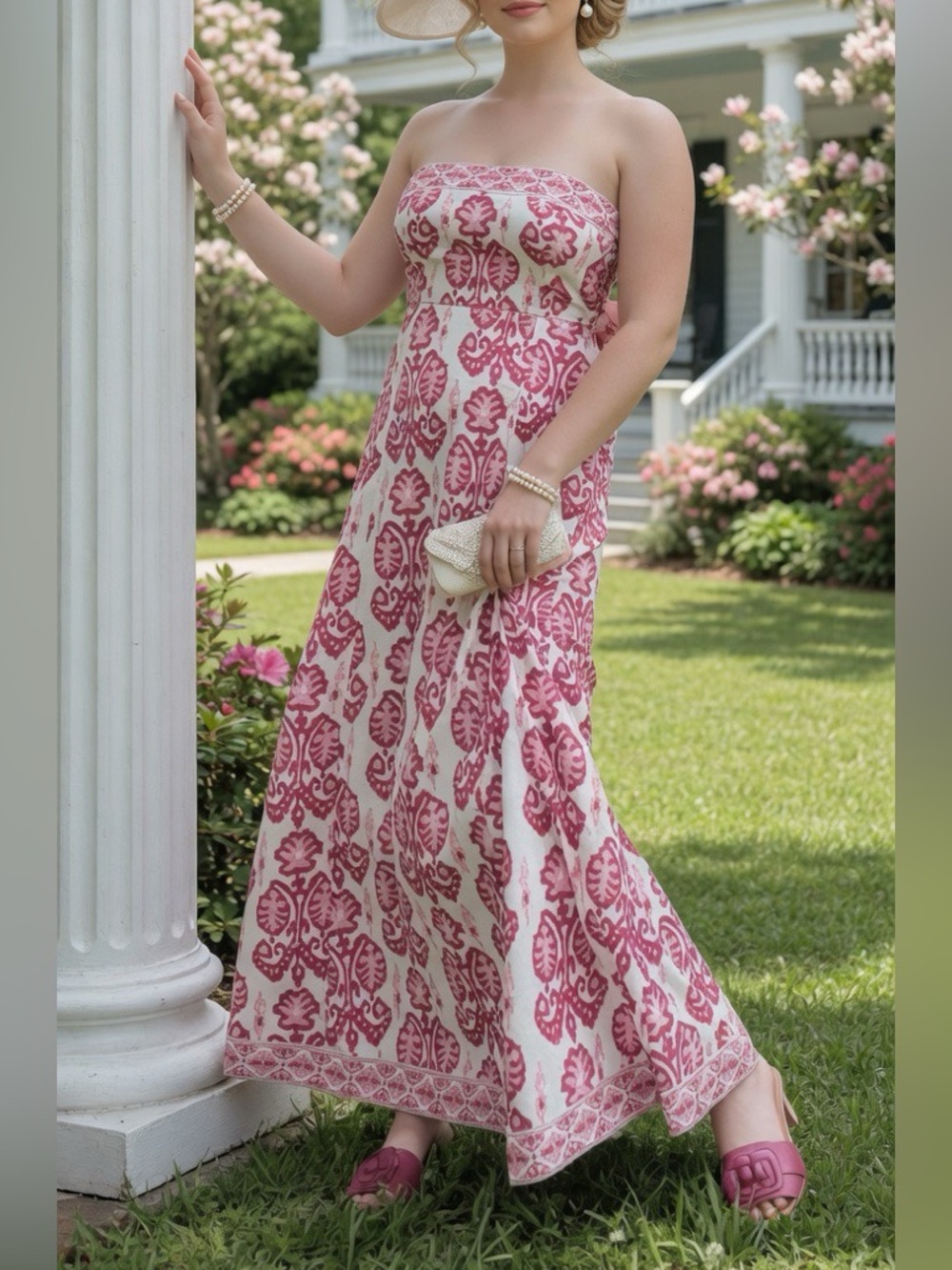 Sue Sartor Strapless Maxi Dress medium
